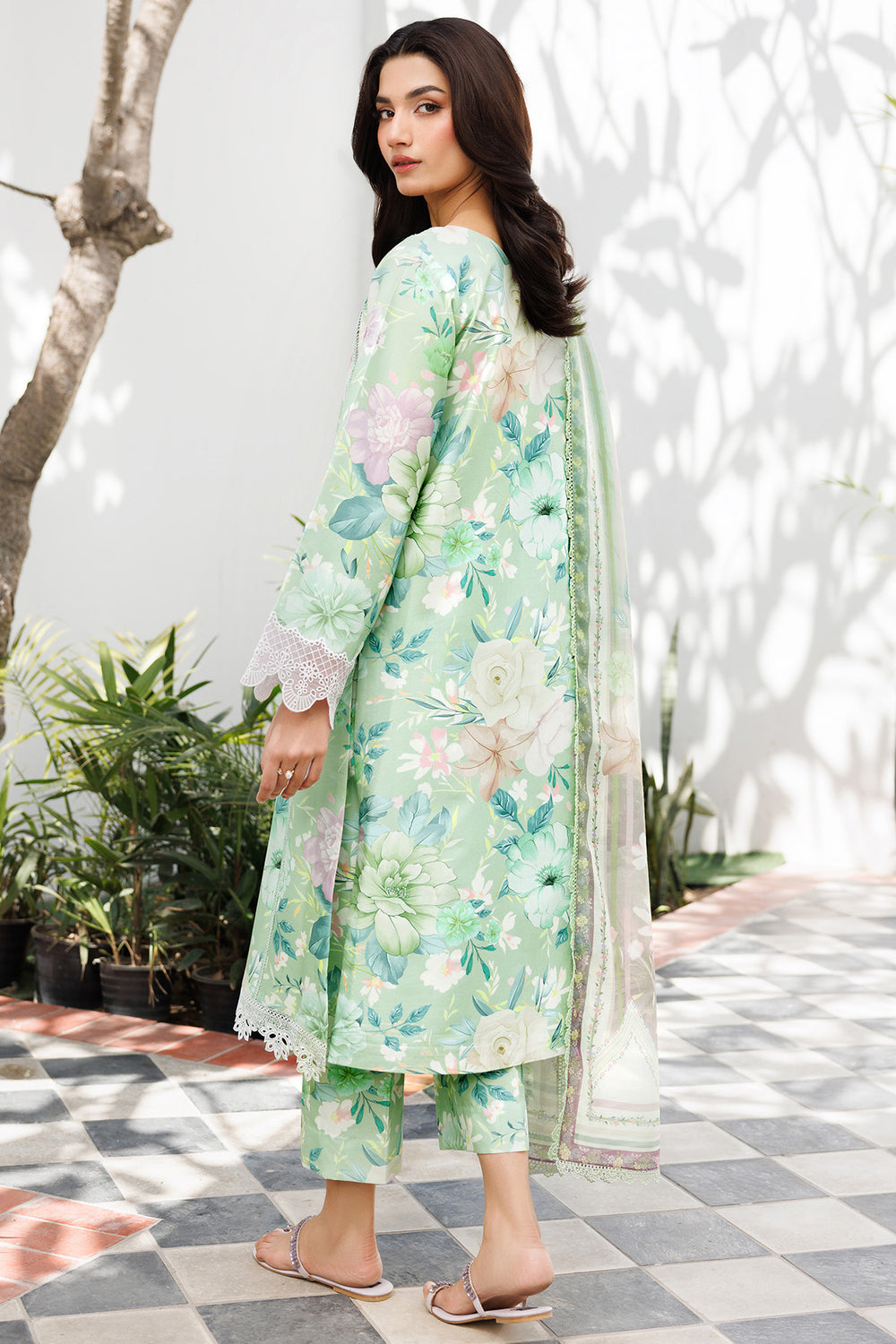 Farasha | Printed Essentials | Silken Sage - Official Farasha stockist in UK - Sakeena London