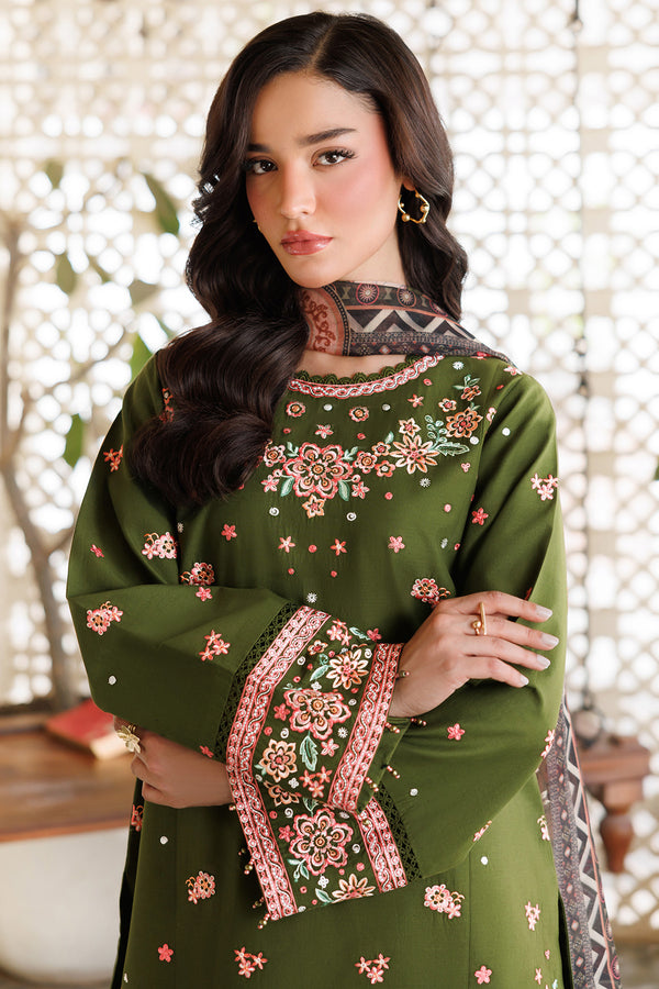 Farasha | Summer Weaves Embroidered Lawn | Olivine Dreams - Official Farasha stockist in UK - Sakeena London