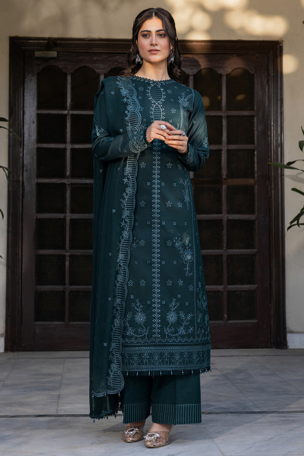 Farasha | Summer Weaves Embroidered Lawn | Teal Serenity - Official Farasha stockist in UK - Sakeena London
