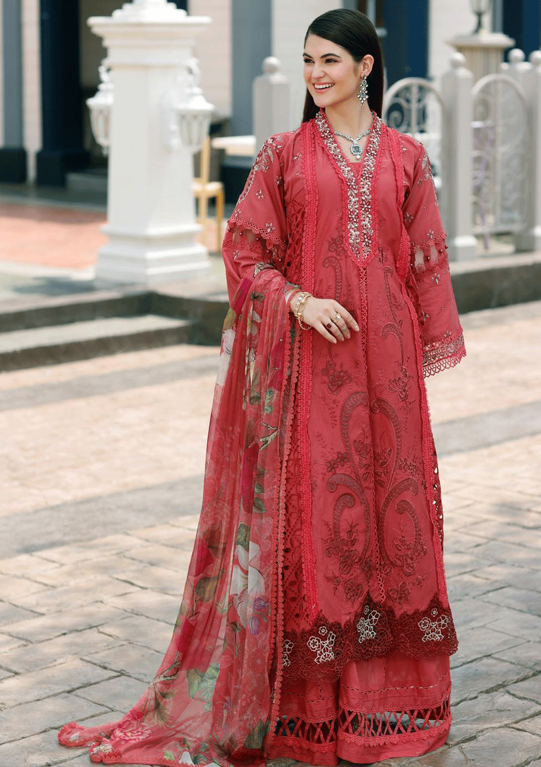 Lawn Collection - Saadia Asad - Eid Handwork - Laserkari - D#8
