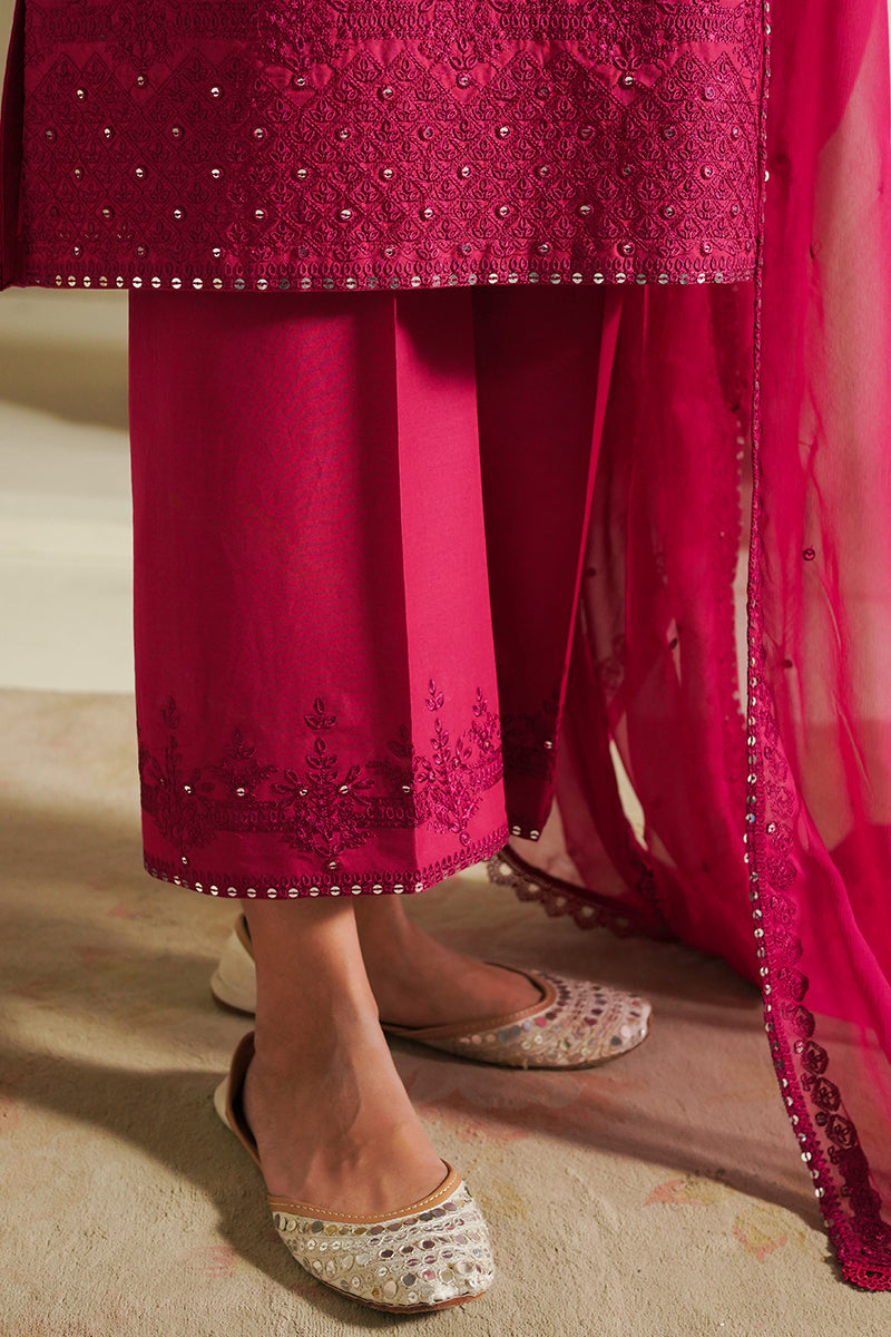 Cross Stitch | Mahiri Embroidered Lawn 24 | FUCHSIA BLUSH - Official Cross Stitch stockist in UK - Sakeena London