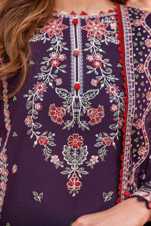 Farasha | Kaavish Lawn 24 | SHADOW BERRY - Official Farasha stockist in UK - Sakeena London