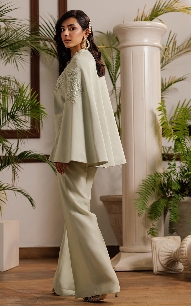 Threads and Motifs | Formal Dresses 25 | Embroidered Cape With Trouser - Official Threads and Motifs stockist in UK - Sakeena London