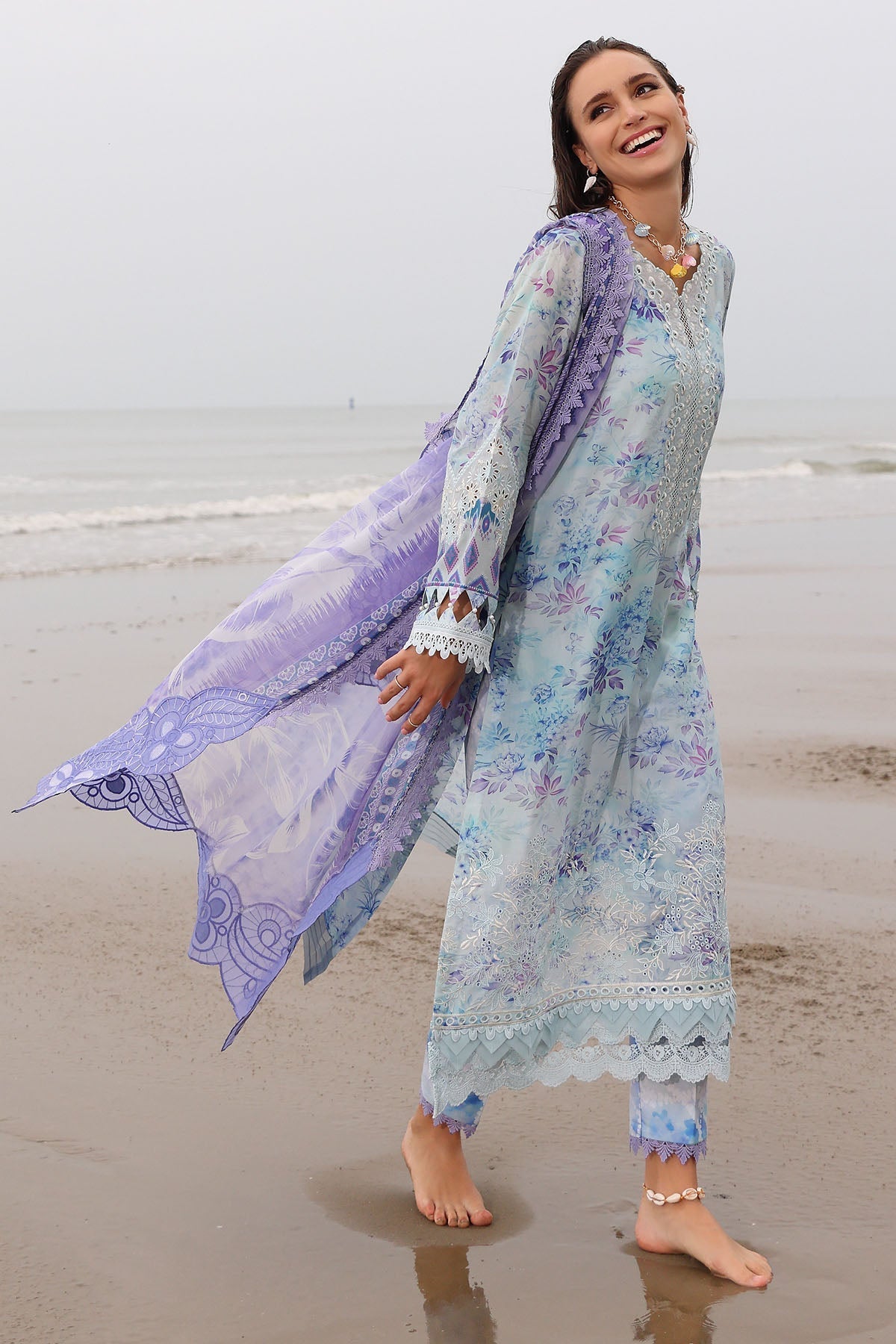 Nureh | Gardenia Embroidered Lawn 25 | NSG-176 - Official Nureh stockist in UK - Sakeena London