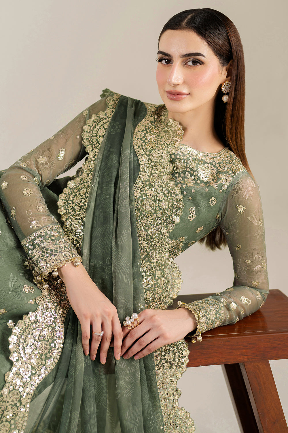 Farasha | Fiorella Formals | Olive Aura - Official Farasha stockist in UK - Sakeena London