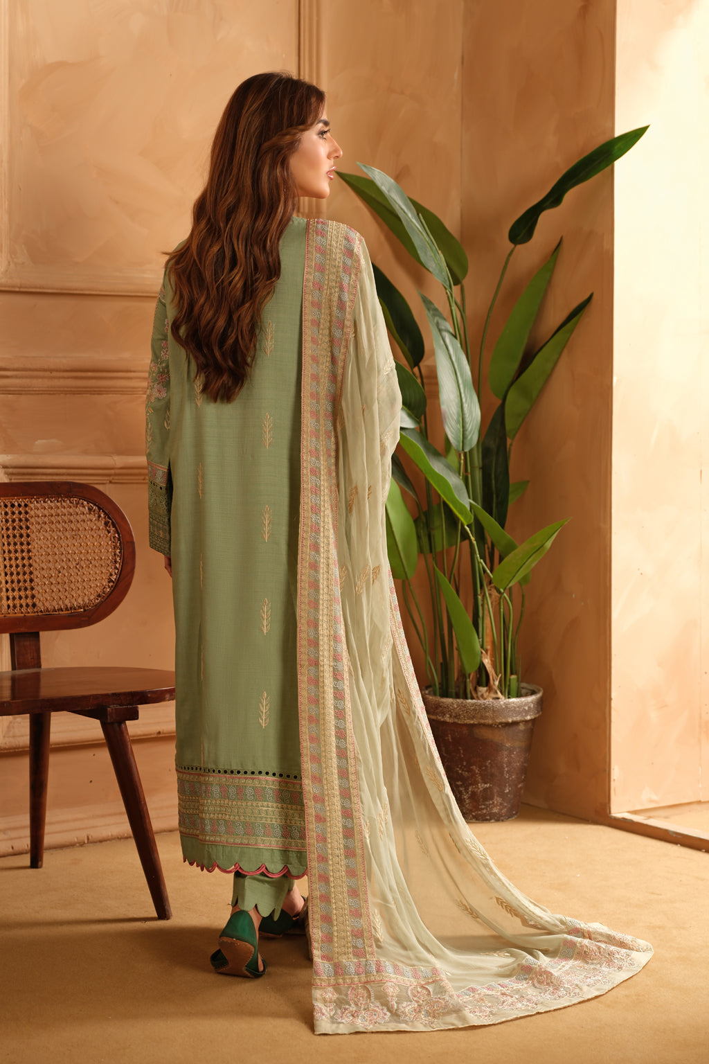Johra | Shah Jahan Embroidered Viscose | JH-261-SJ - Official Johra stockist in UK - Sakeena London