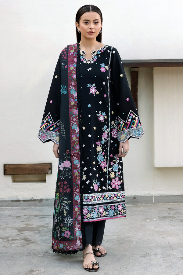 Farasha | Summer Weaves Embroidered Lawn | Ember Shadow - Official Farasha stockist in UK - Sakeena London