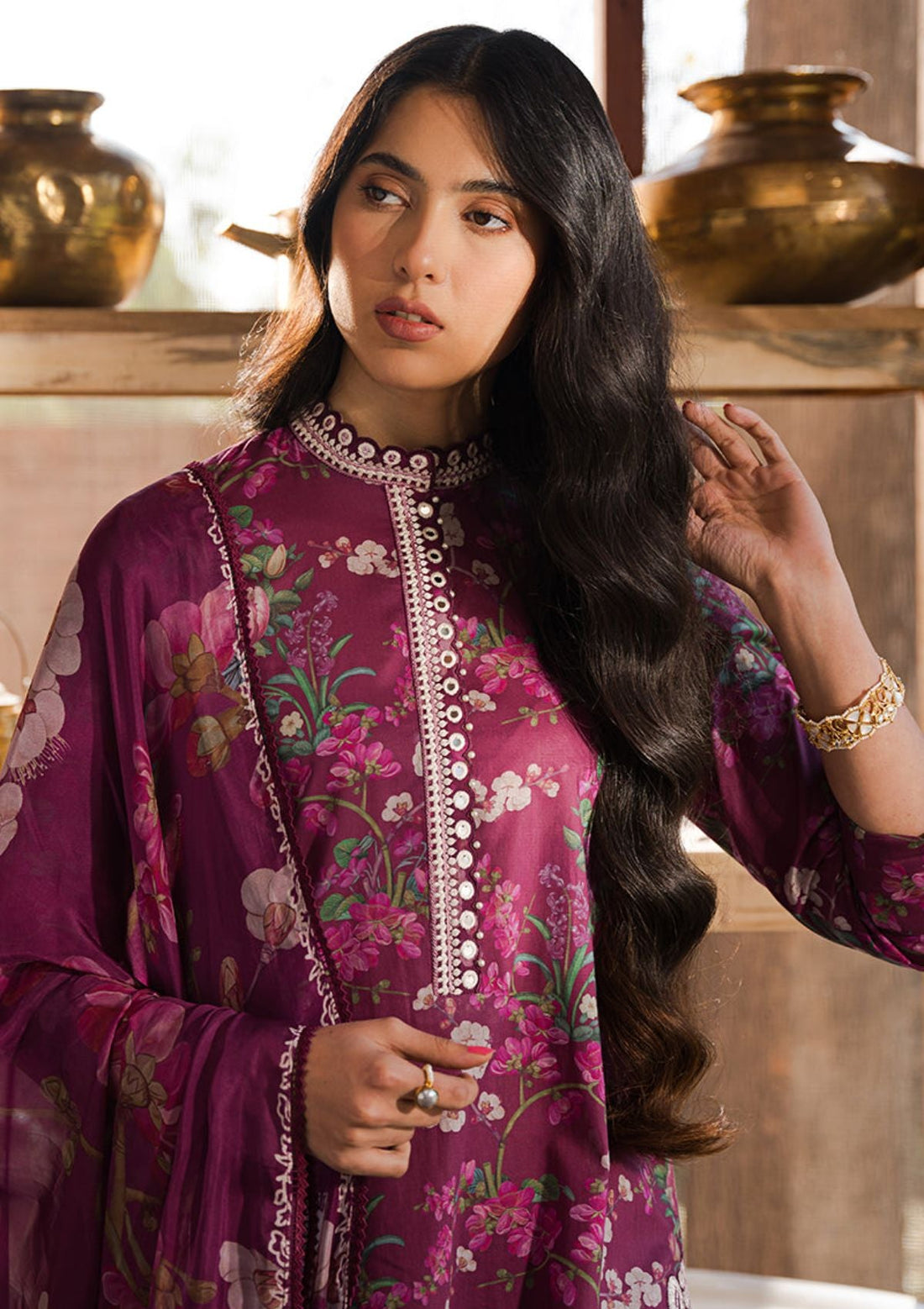 Lawn Collection - Cross Stitch - EidÃÂÃÂ LawnÃÂÃÂ - CEL24#17 - IRIS MAUVE