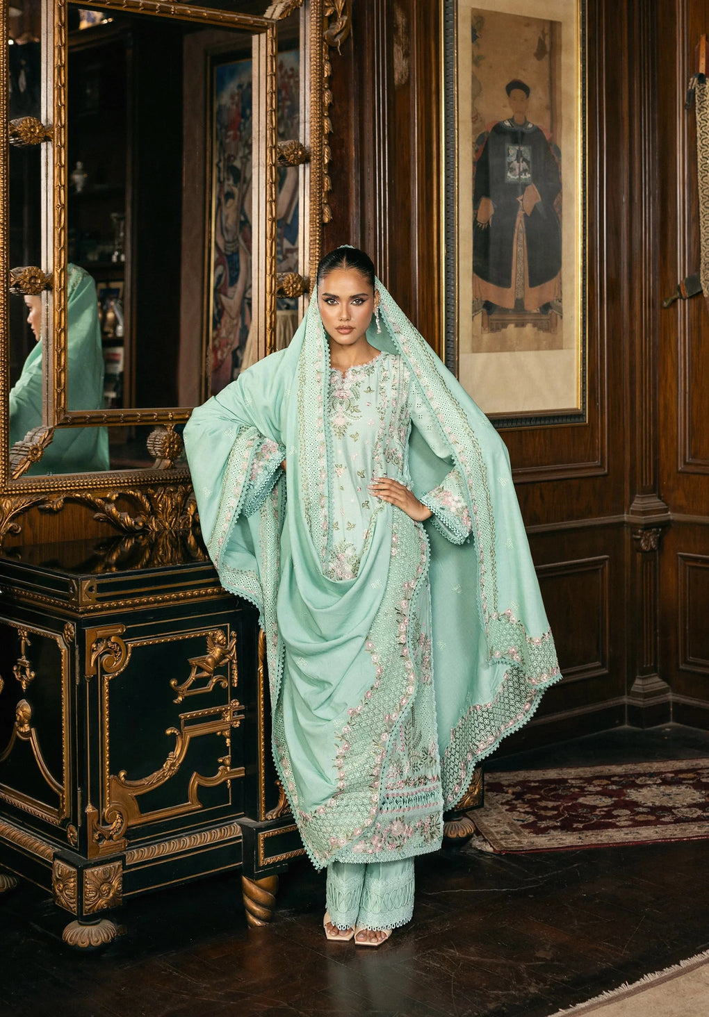 Elaf Premium | Luxury Winter 25 | EWK-5B FLORAZURE - Official Elaf Premium stockist in UK - Sakeena London
