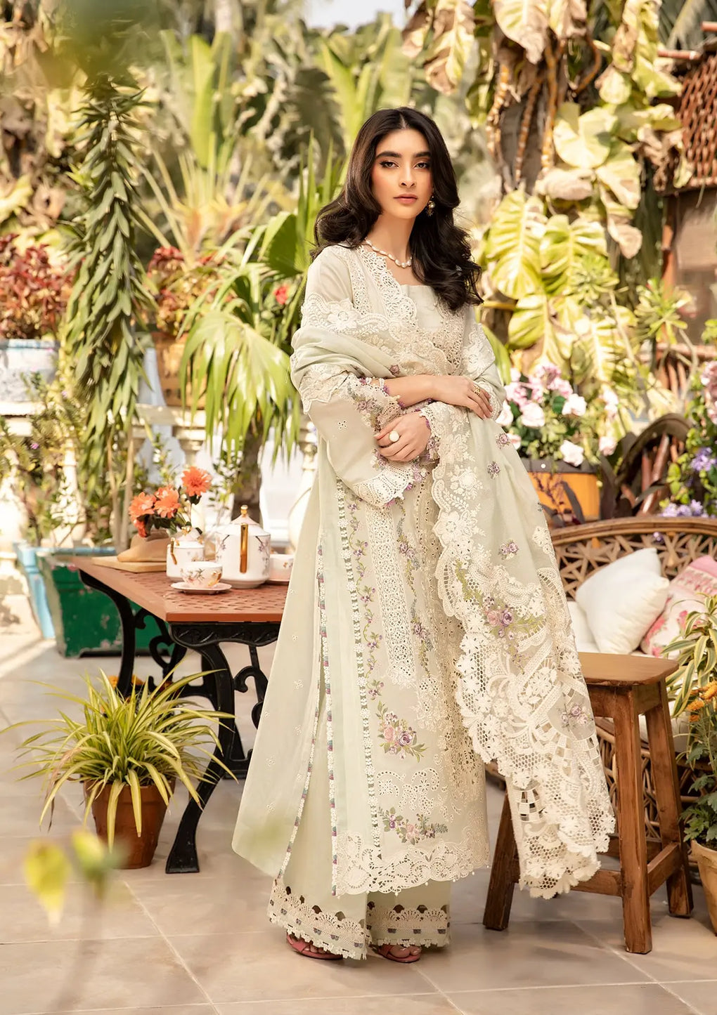 Elaf Premium | Luxury Lawn 25 | ELM-1B SANAA - Official Elaf Premium stockist in UK - Sakeena London