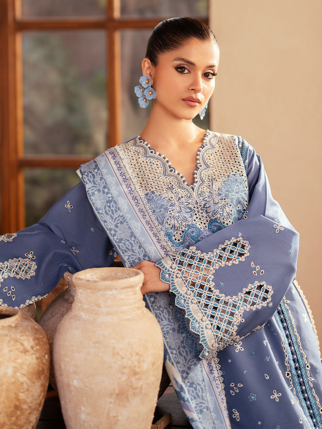 Bin Ilyas | Mehroze Luxury Lawn 25 | 91 - A - Official Bin Ilyas stockist in UK - Sakeena London
