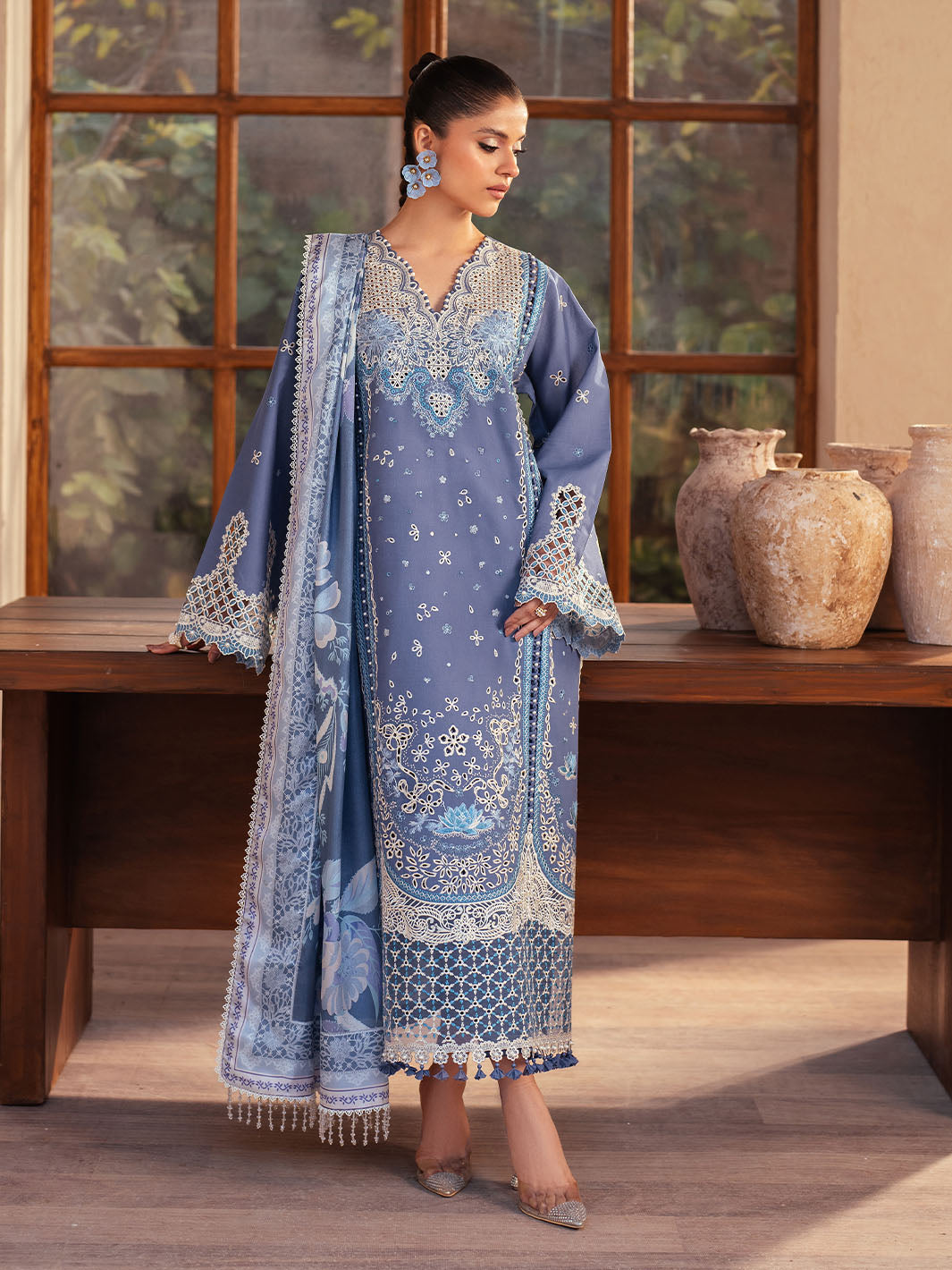 Bin Ilyas | Mehroze Luxury Lawn 25 | 91 - A - Official Bin Ilyas stockist in UK - Sakeena London
