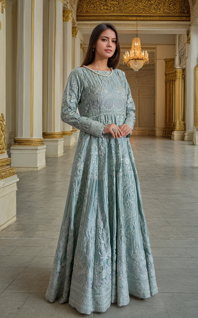 Threads and Motifs | Formal Dresses 25 | Chamois Embroidered Maxi - Official Threads and Motifs stockist in UK - Sakeena London
