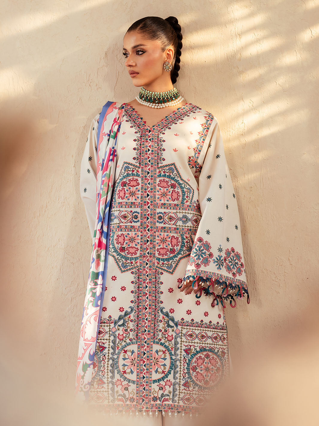 Bin Ilyas | Mehroze Luxury Lawn 25 | 92 - A - Official Bin Ilyas stockist in UK - Sakeena London