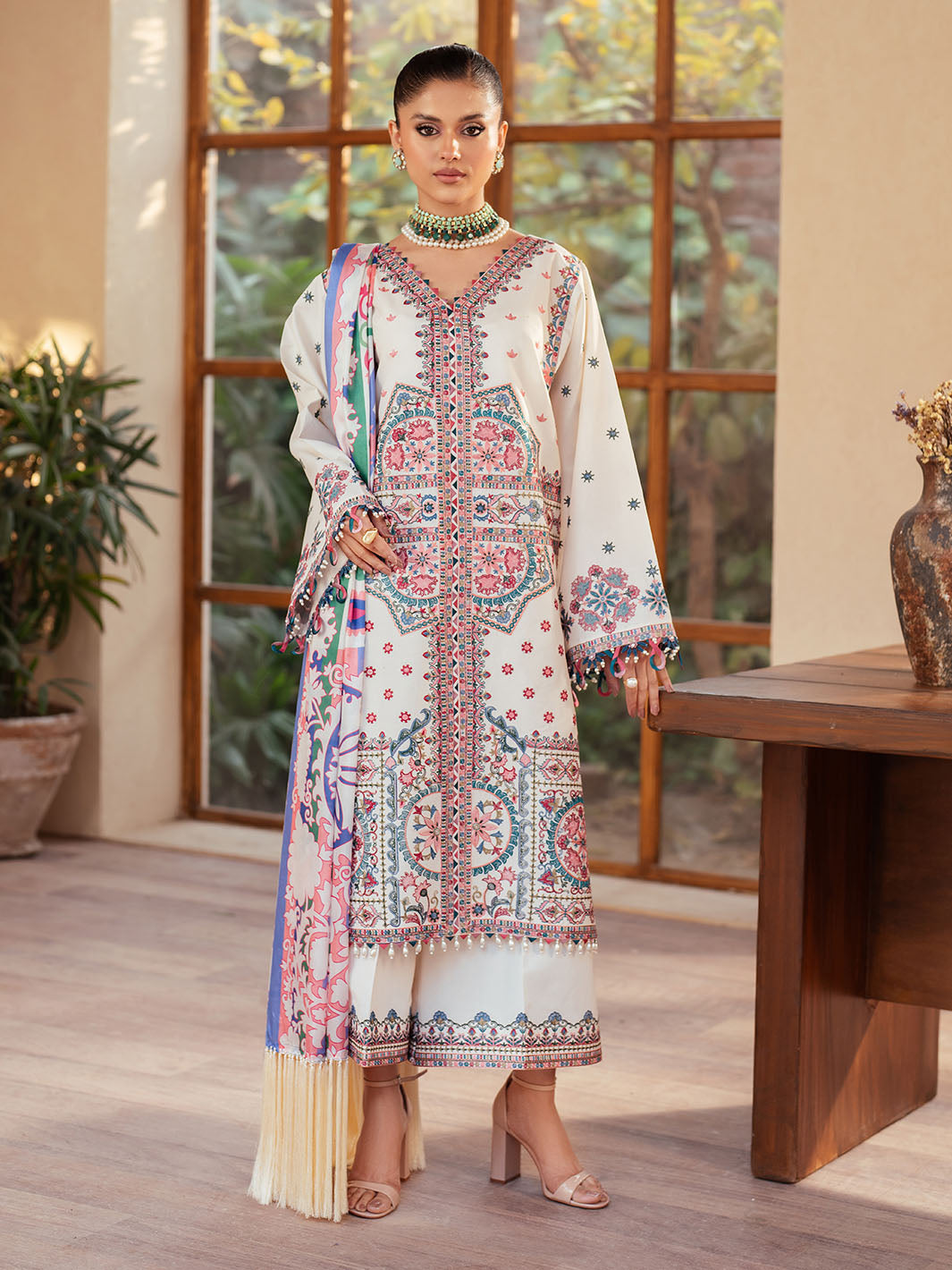 Bin Ilyas | Mehroze Luxury Lawn 25 | 92 - A - Official Bin Ilyas stockist in UK - Sakeena London