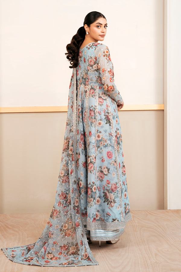 Baroque | Luxury Pret 25 | EMBELLISHED PRINTED CHIFFON PR-1058 - Official Baroque stockist in UK - Sakeena London