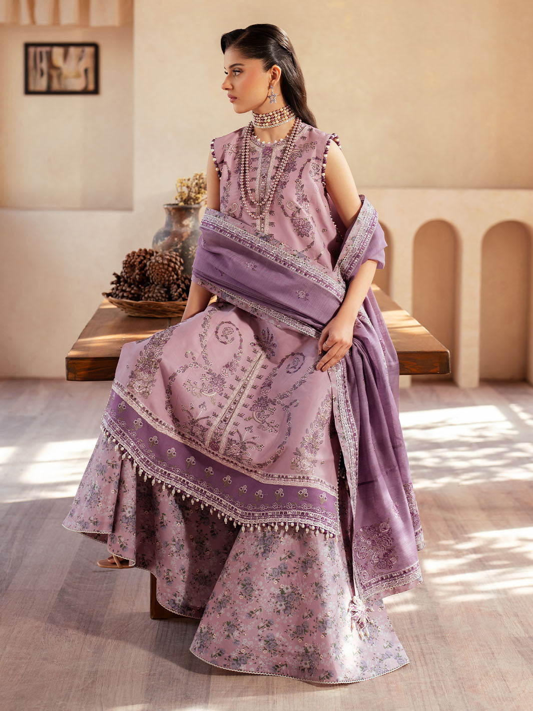 Bin Ilyas | Mehroze Luxury Lawn 25 | 93 - A - Official Bin Ilyas stockist in UK - Sakeena London