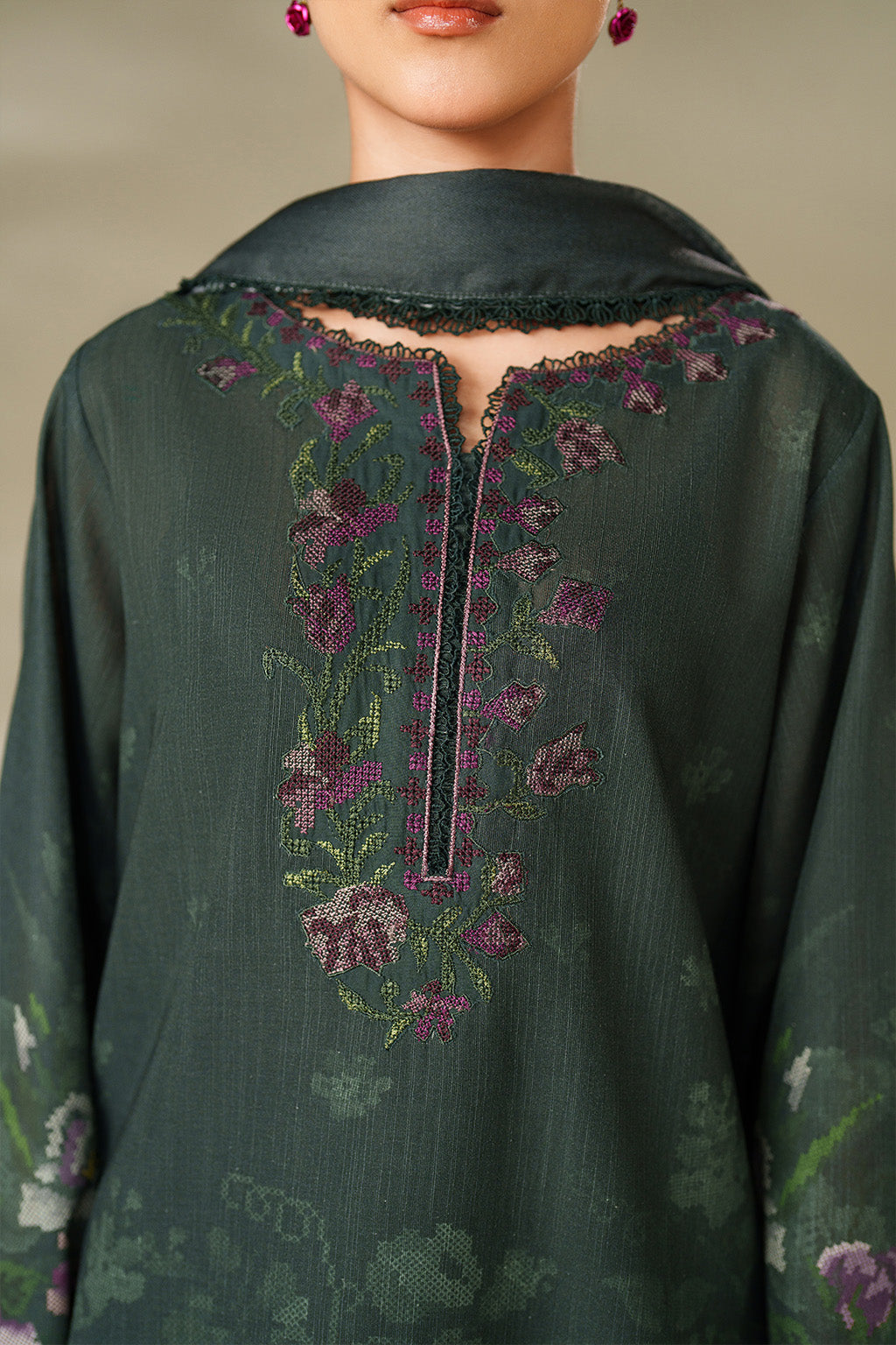 Iznik | Winter Chapter 25 | UE-567 Printed Khaddar - Official Iznik stockist in UK - Sakeena London