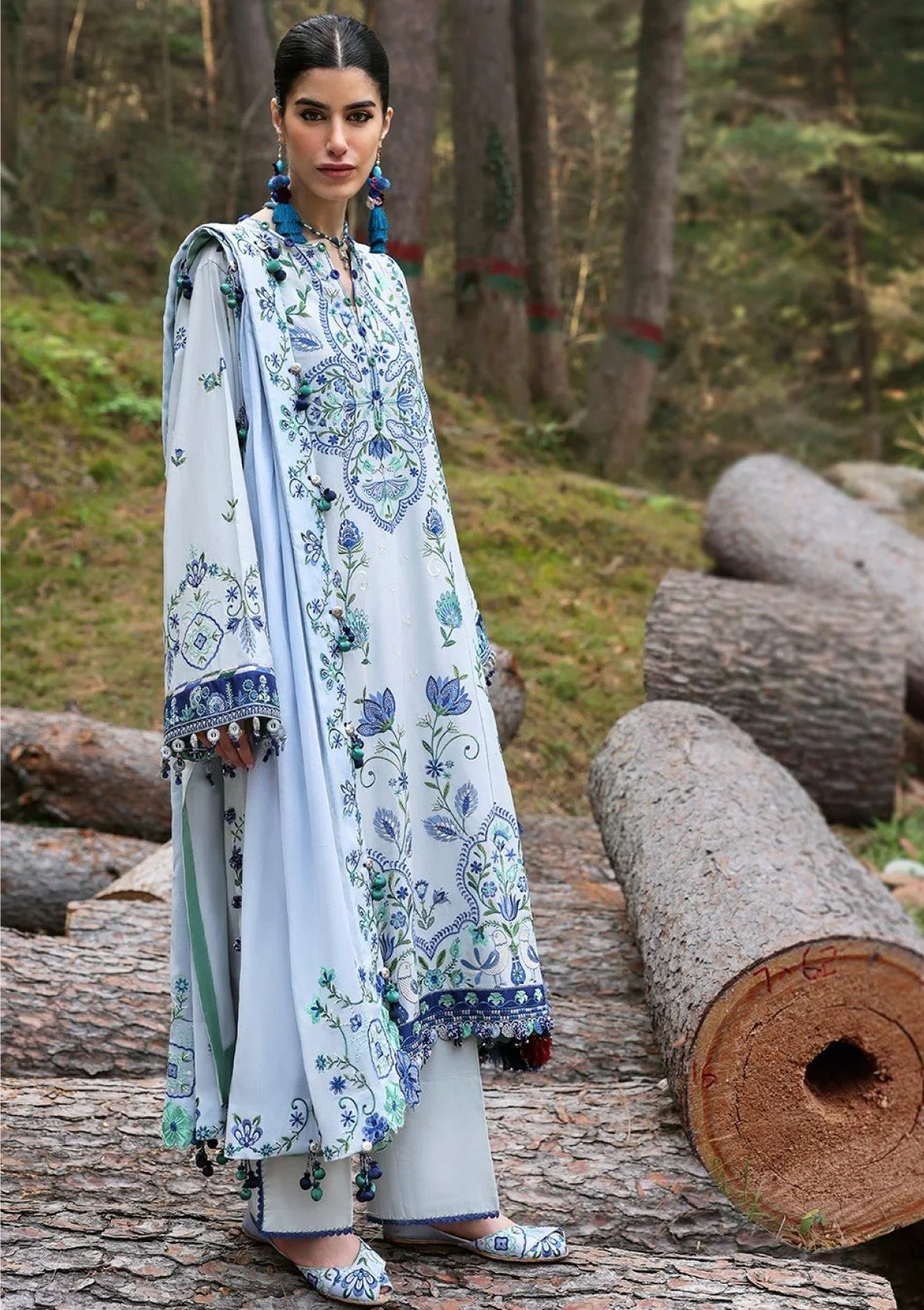 Lawn - Zaha - Unstitched Lawn 25 - KASHUR (ZL25-11 A)