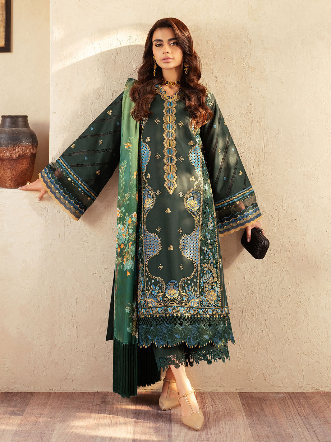 Bin Ilyas | Mehroze Luxury Lawn 25 | 94 - A - Official Bin Ilyas stockist in UK - Sakeena London