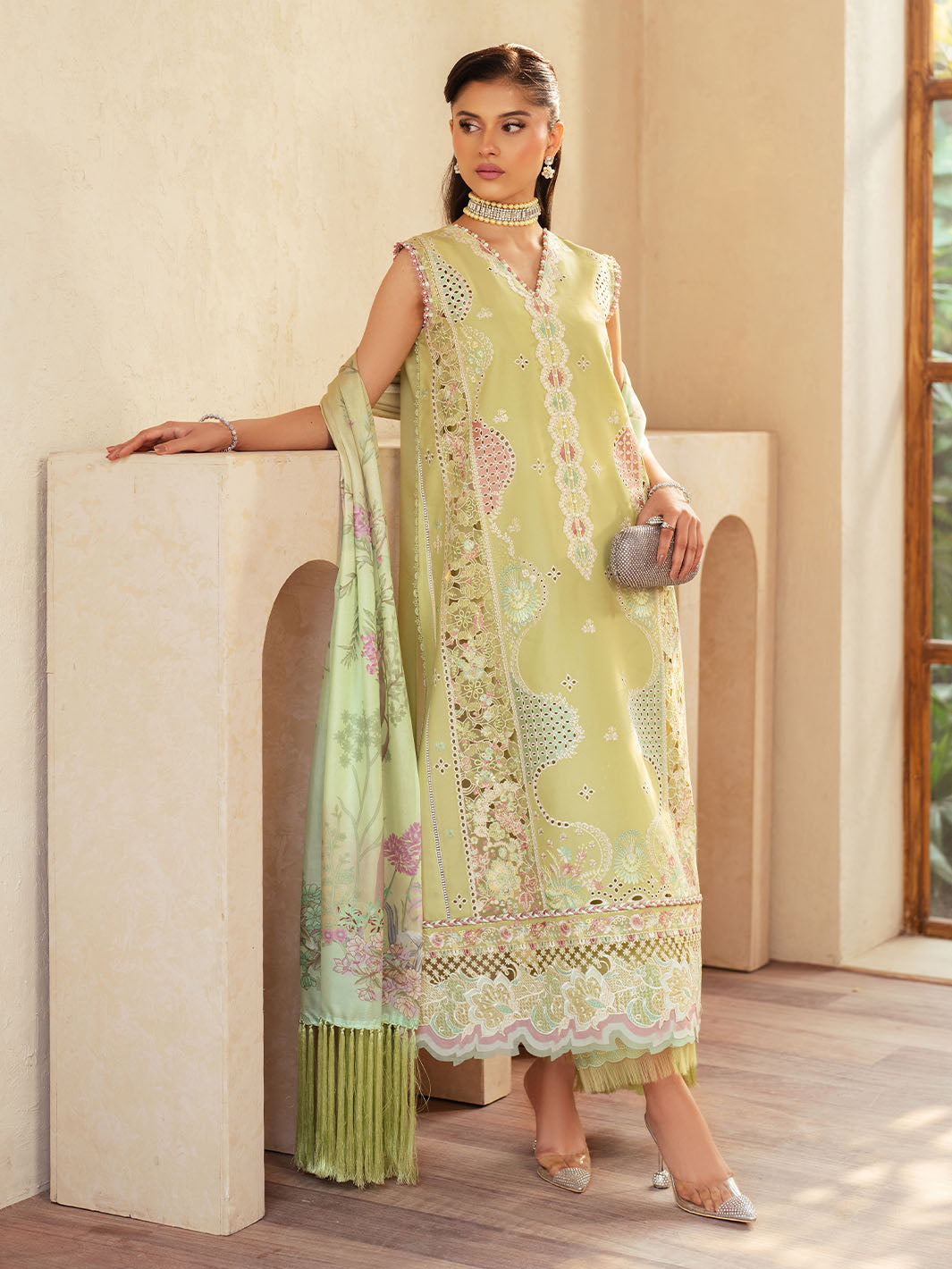 Bin Ilyas | Mehroze Luxury Lawn 25 | 94 - B - Official Bin Ilyas stockist in UK - Sakeena London