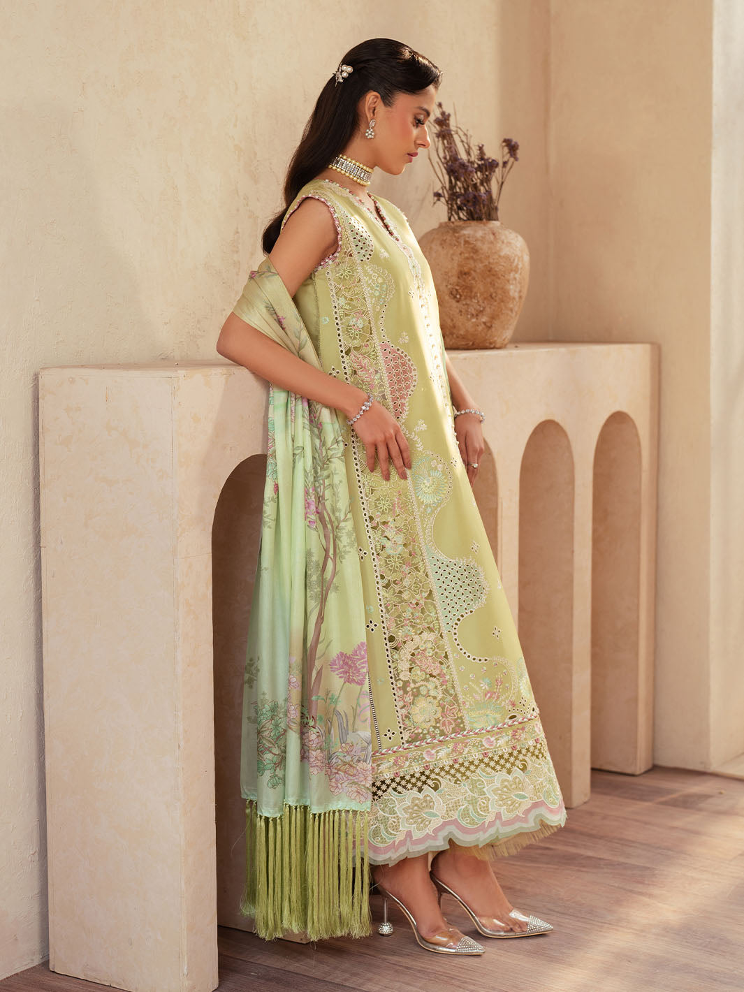 Bin Ilyas | Mehroze Luxury Lawn 25 | 94 - B - Official Bin Ilyas stockist in UK - Sakeena London