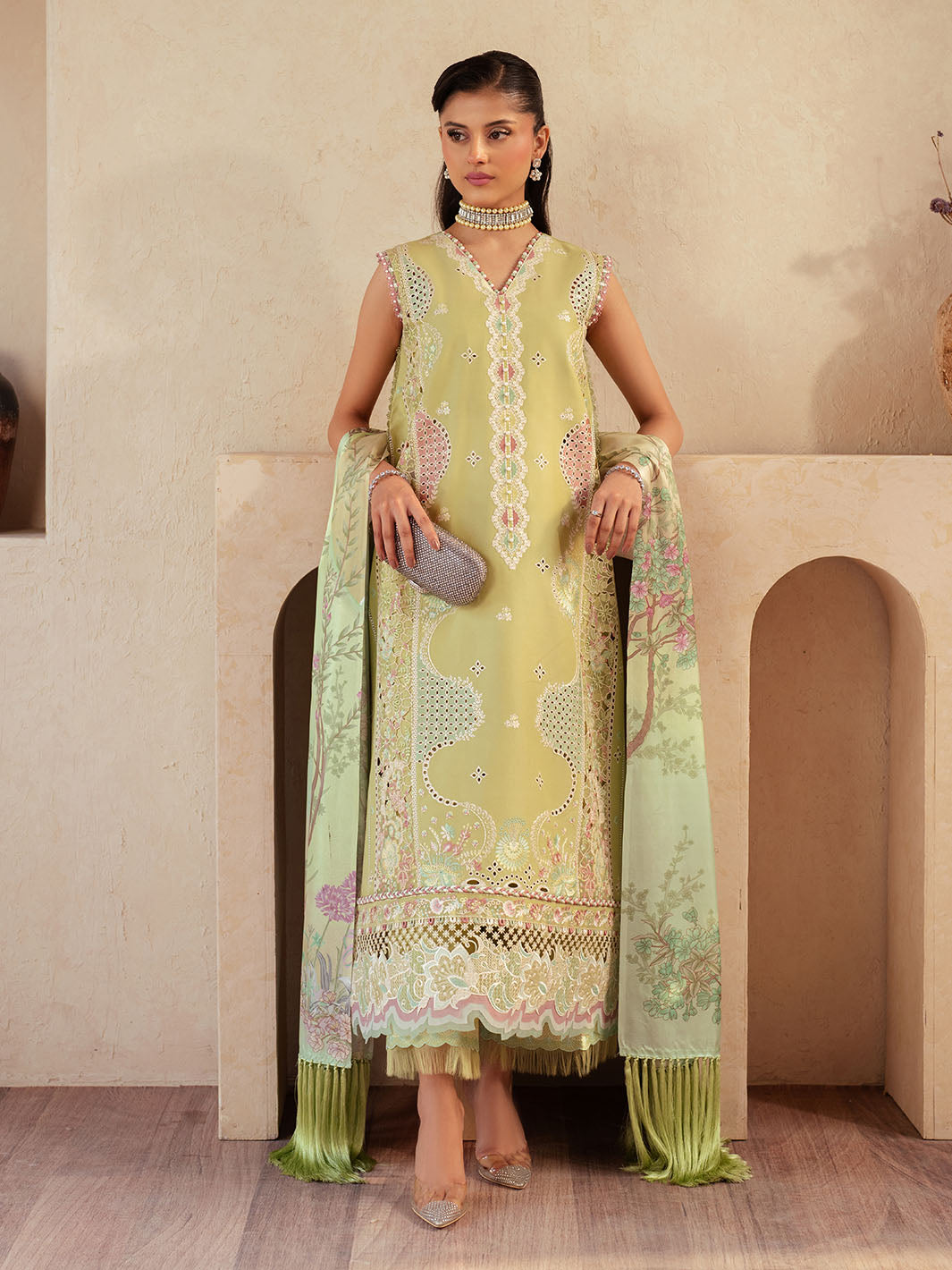 Bin Ilyas | Mehroze Luxury Lawn 25 | 94 - B - Official Bin Ilyas stockist in UK - Sakeena London