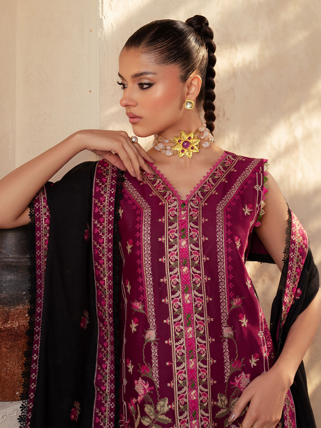 Bin Ilyas | Mehroze Luxury Lawn 25 | 95 - A - Official Bin Ilyas stockist in UK - Sakeena London