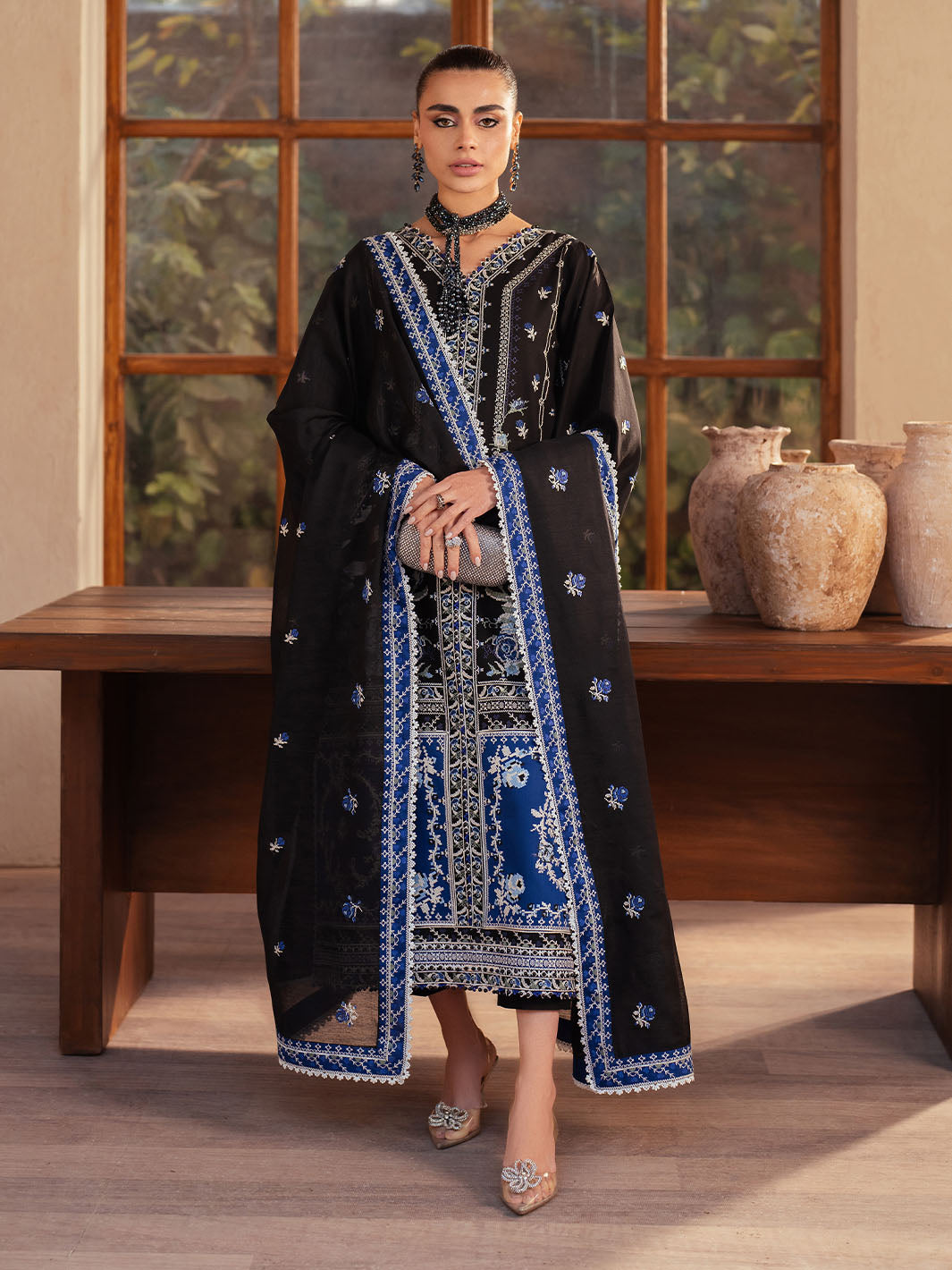 Bin Ilyas | Mehroze Luxury Lawn 25 | 95 - B - Official Bin Ilyas stockist in UK - Sakeena London