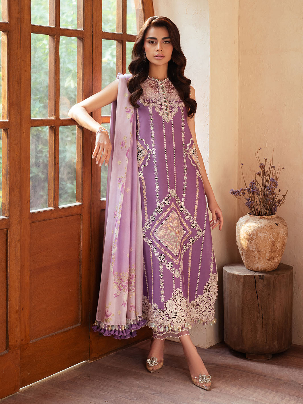 Bin Ilyas | Mehroze Luxury Lawn 25 | 96 - A - Official Bin Ilyas stockist in UK - Sakeena London