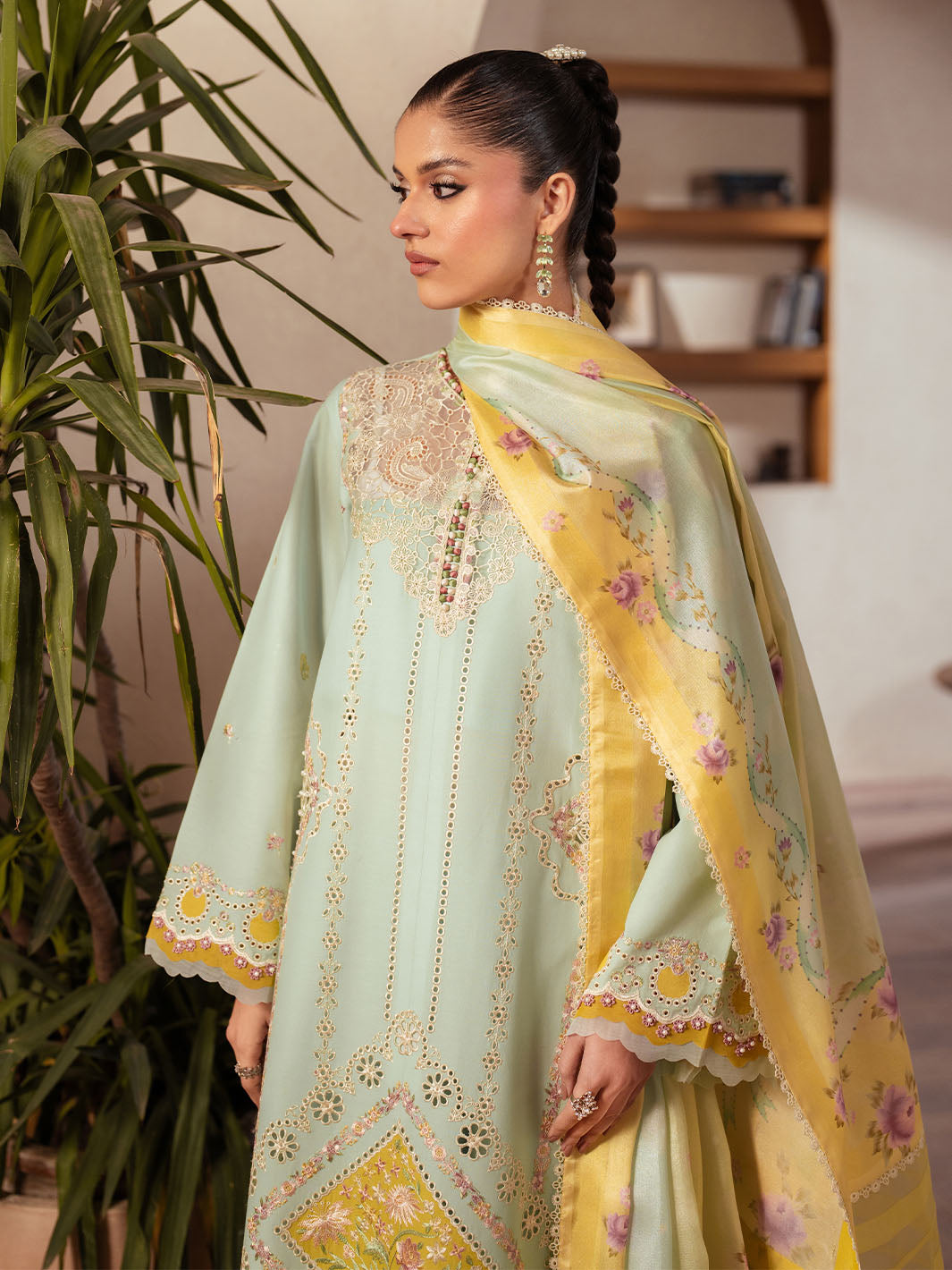 Bin Ilyas | Mehroze Luxury Lawn 25 | 96 - B - Official Bin Ilyas stockist in UK - Sakeena London