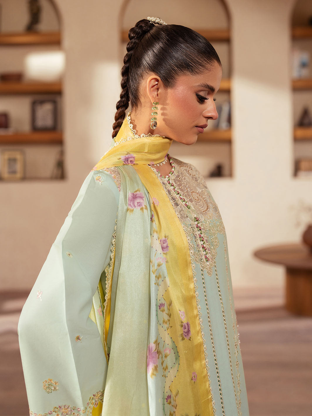 Bin Ilyas | Mehroze Luxury Lawn 25 | 96 - B - Official Bin Ilyas stockist in UK - Sakeena London