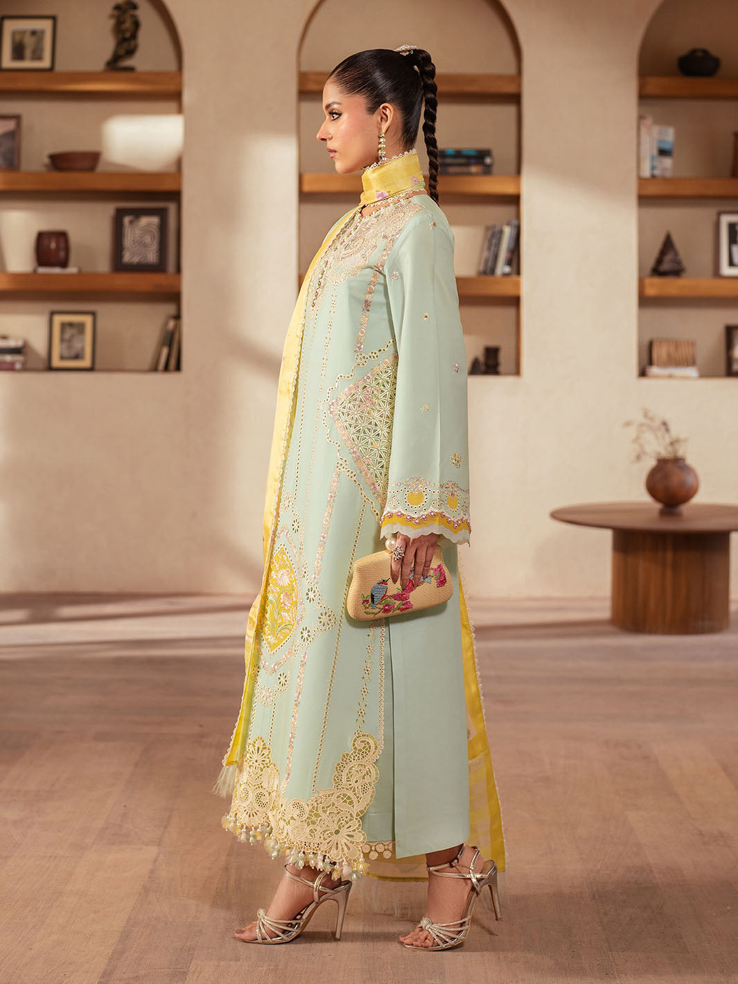Bin Ilyas | Mehroze Luxury Lawn 25 | 96 - B - Official Bin Ilyas stockist in UK - Sakeena London