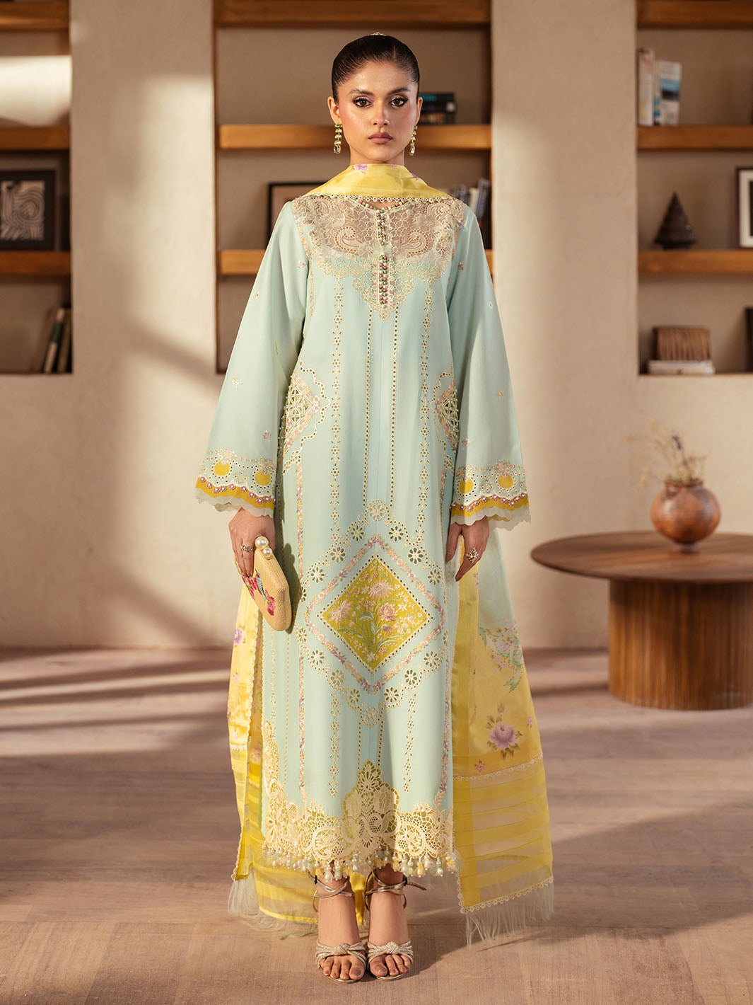 Bin Ilyas | Mehroze Luxury Lawn 25 | 96 - B - Official Bin Ilyas stockist in UK - Sakeena London
