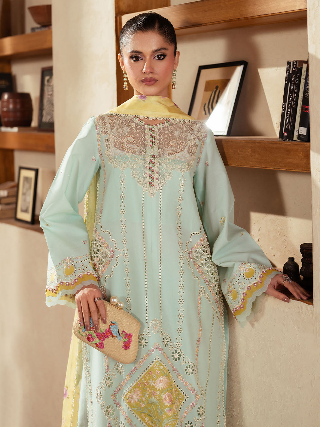 Bin Ilyas | Mehroze Luxury Lawn 25 | 96 - B - Official Bin Ilyas stockist in UK - Sakeena London