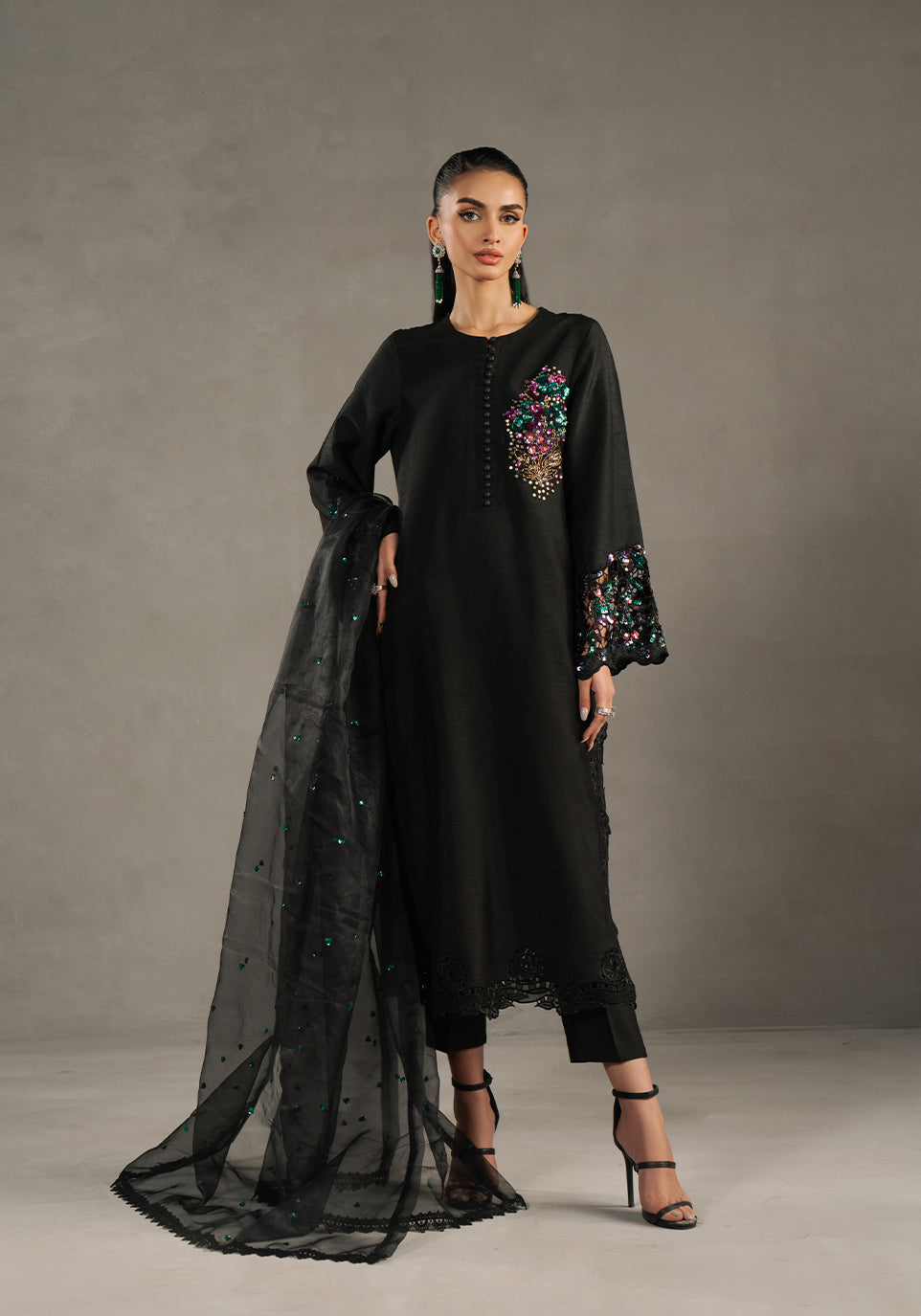 Zarqash | Silk Edit | ZQS 014 DELLA - Official Zarqash stockist in UK - Sakeena London