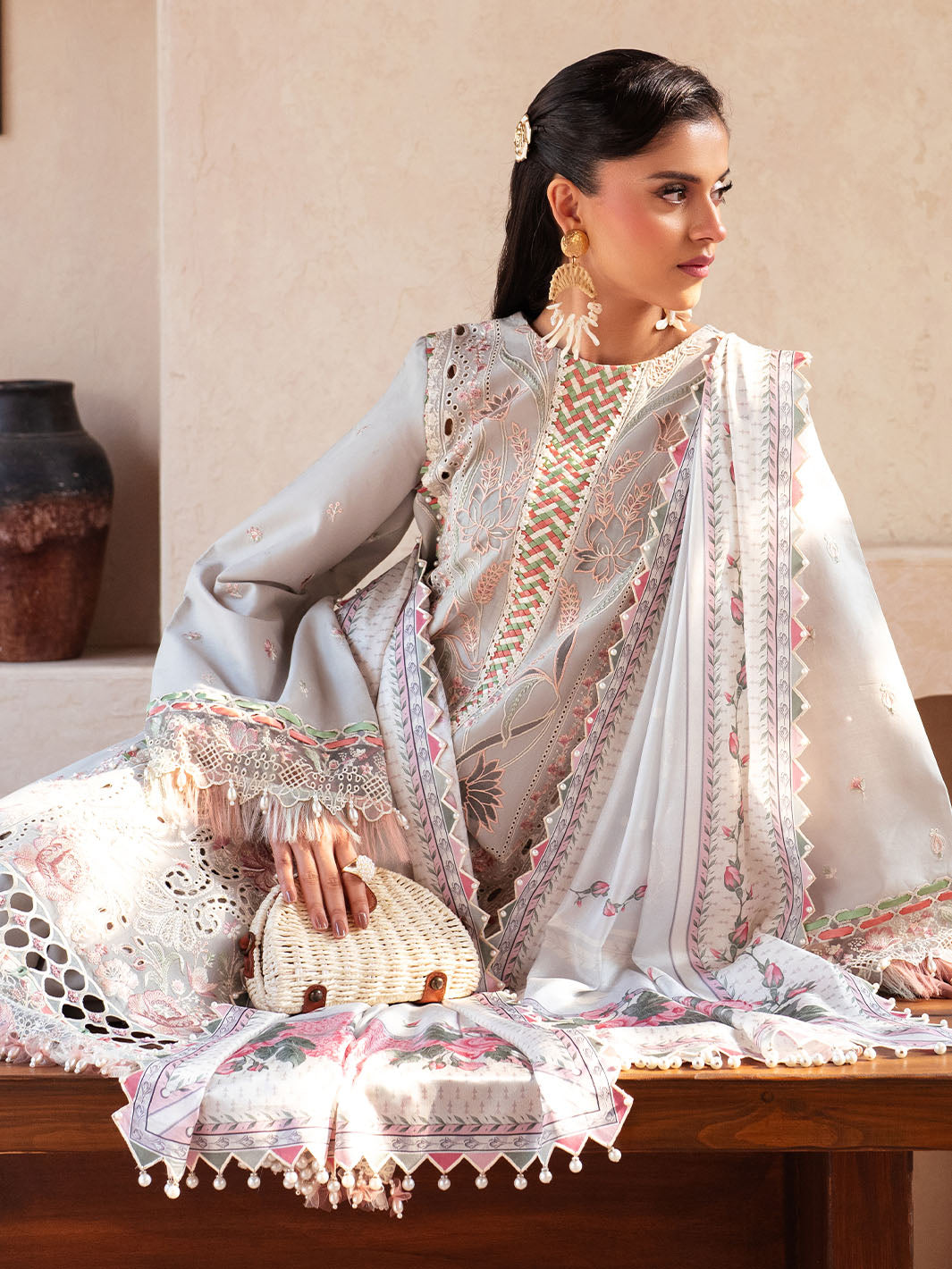 Bin Ilyas | Mehroze Luxury Lawn 25 | 97 - A - Official Bin Ilyas stockist in UK - Sakeena London