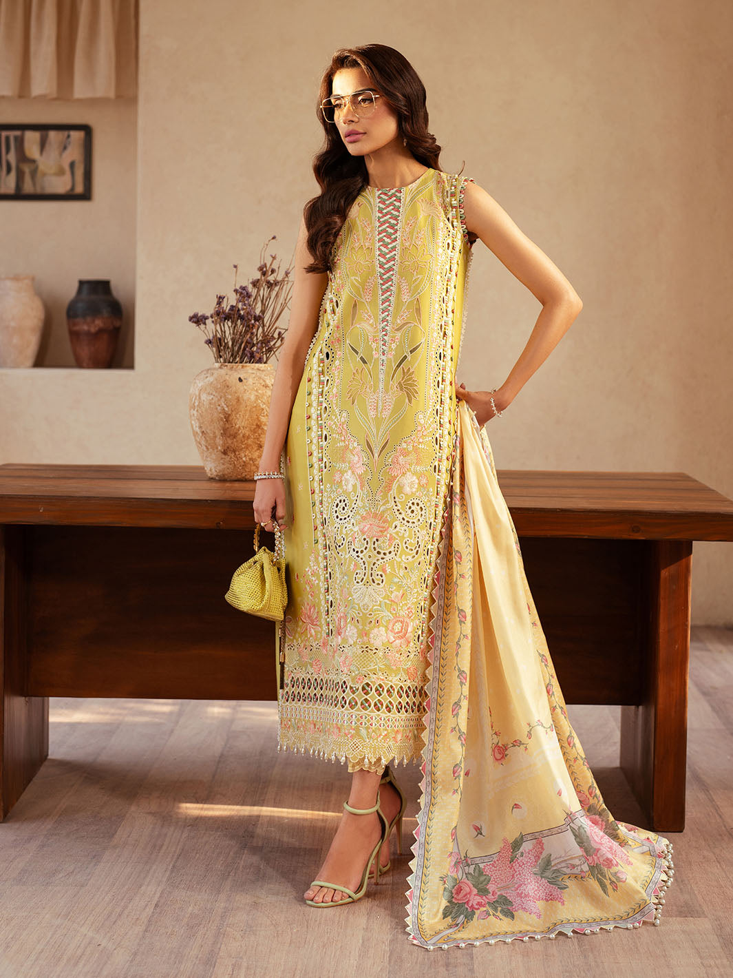Bin Ilyas | Mehroze Luxury Lawn 25 | 97 - B - Official Bin Ilyas stockist in UK - Sakeena London