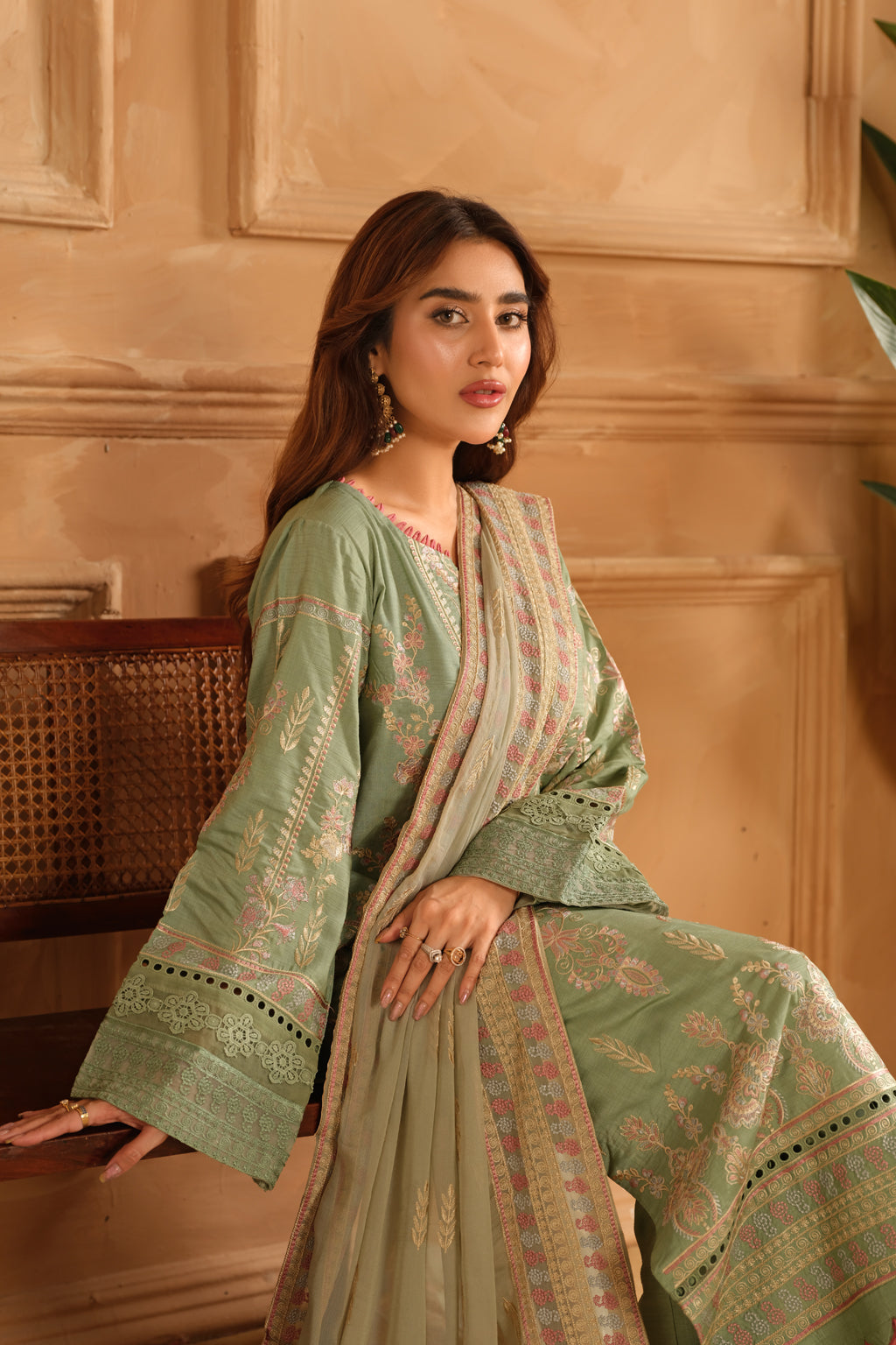 Johra | Shah Jahan Embroidered Viscose | JH-261-SJ - Official Johra stockist in UK - Sakeena London