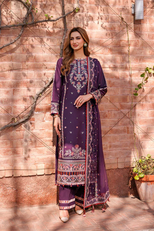 Farasha | Kaavish Lawn 24 | SHADOW BERRY - Official Farasha stockist in UK - Sakeena London