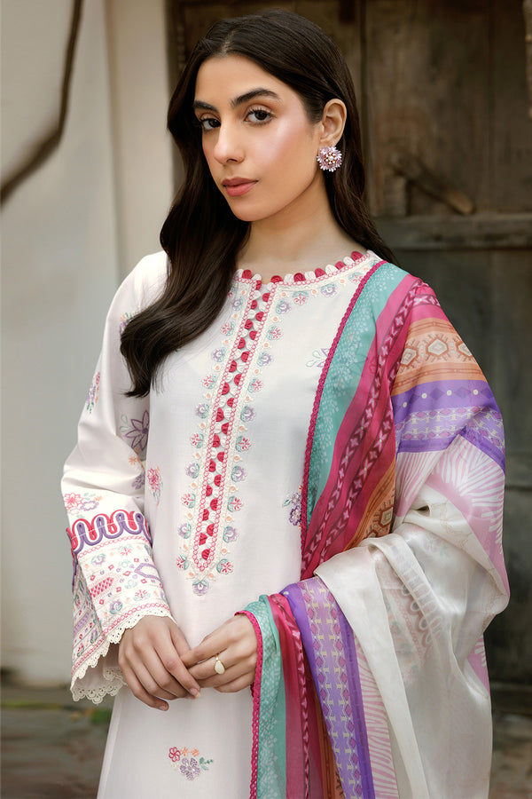 Farasha | Summer Weaves Embroidered Lawn | Pebble Glow - Official Farasha stockist in UK - Sakeena London