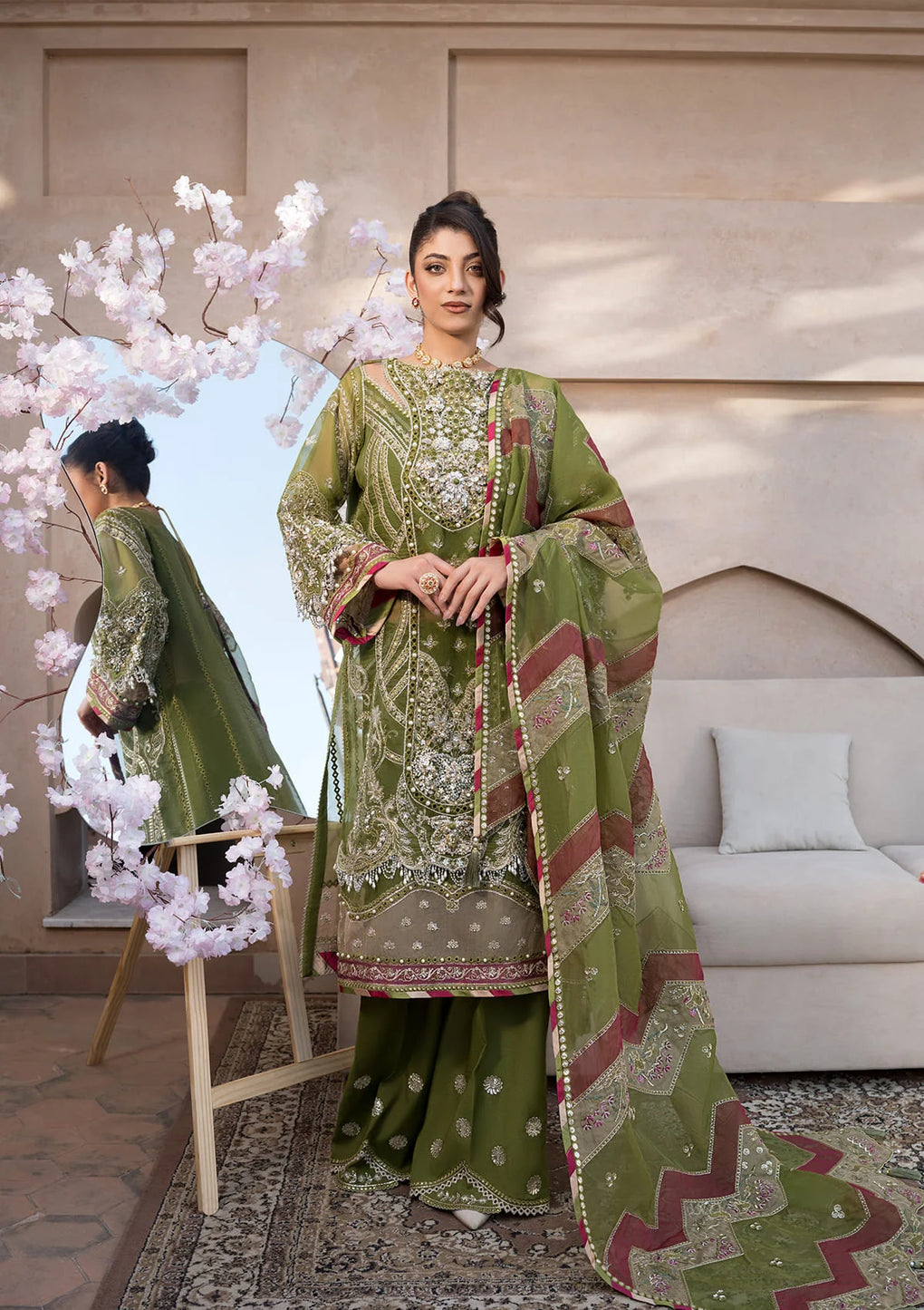 Elaf Premium | Formal Handwork Collection | EFH-08 PARWAANA - Official Elaf Premium stockist in UK - Sakeena London