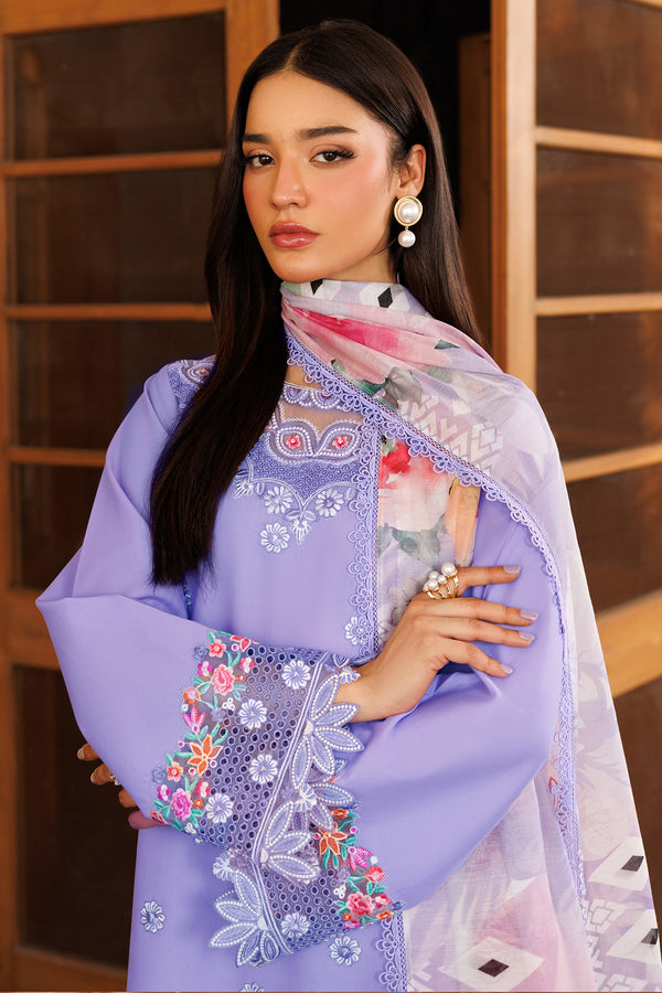 Farasha | Summer Weaves Embroidered Lawn | Lavender Dew - Official Farasha stockist in UK - Sakeena London
