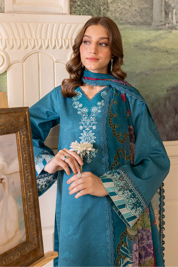 Farasha | Seraya Lawn 24 | PERIWINKLE - Official Farasha stockist in UK - Sakeena London