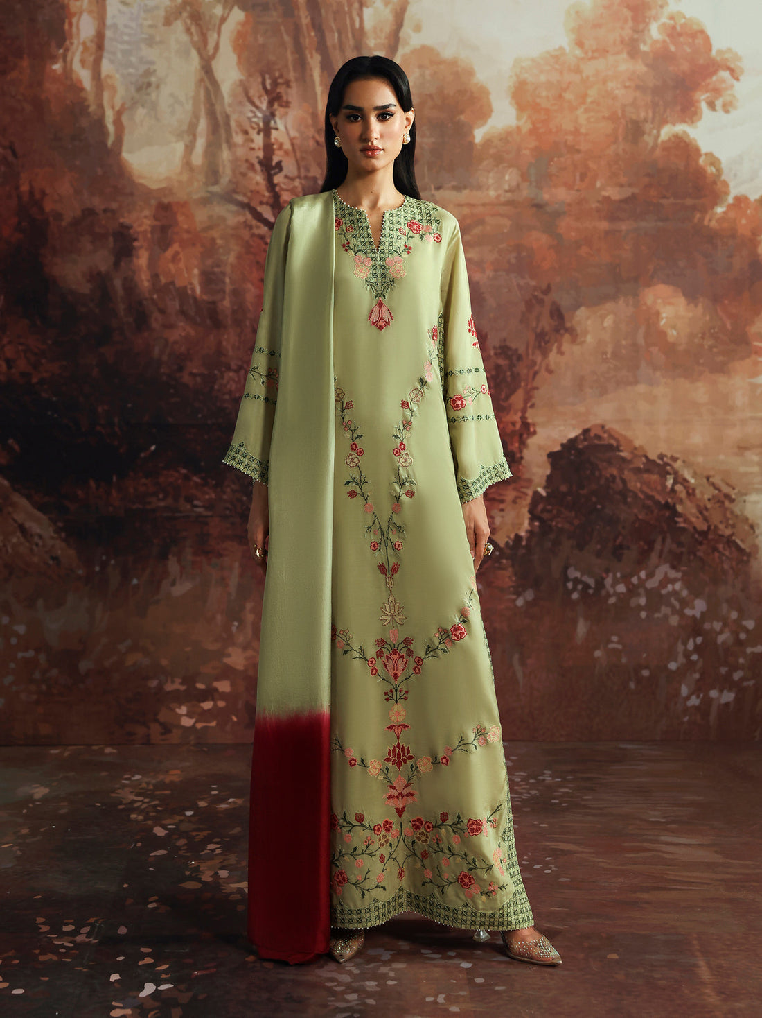 Caia | Embroidered Edit | Olive Bloom - Official Caia stockist in UK - Sakeena London
