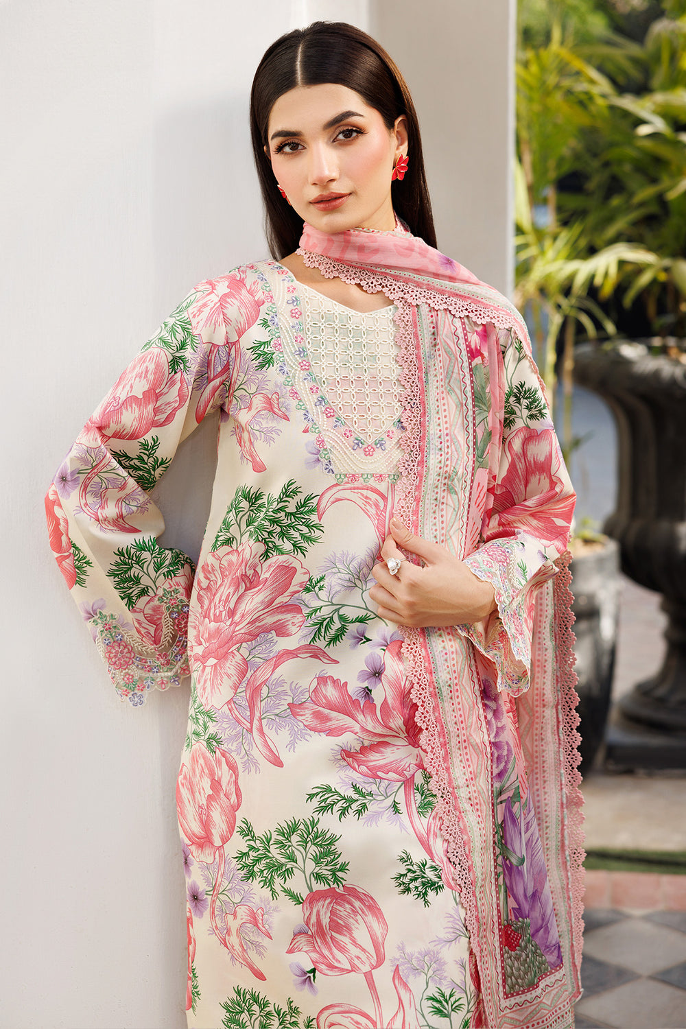 Farasha | Printed Essentials | Ivory Petal - Official Farasha stockist in UK - Sakeena London