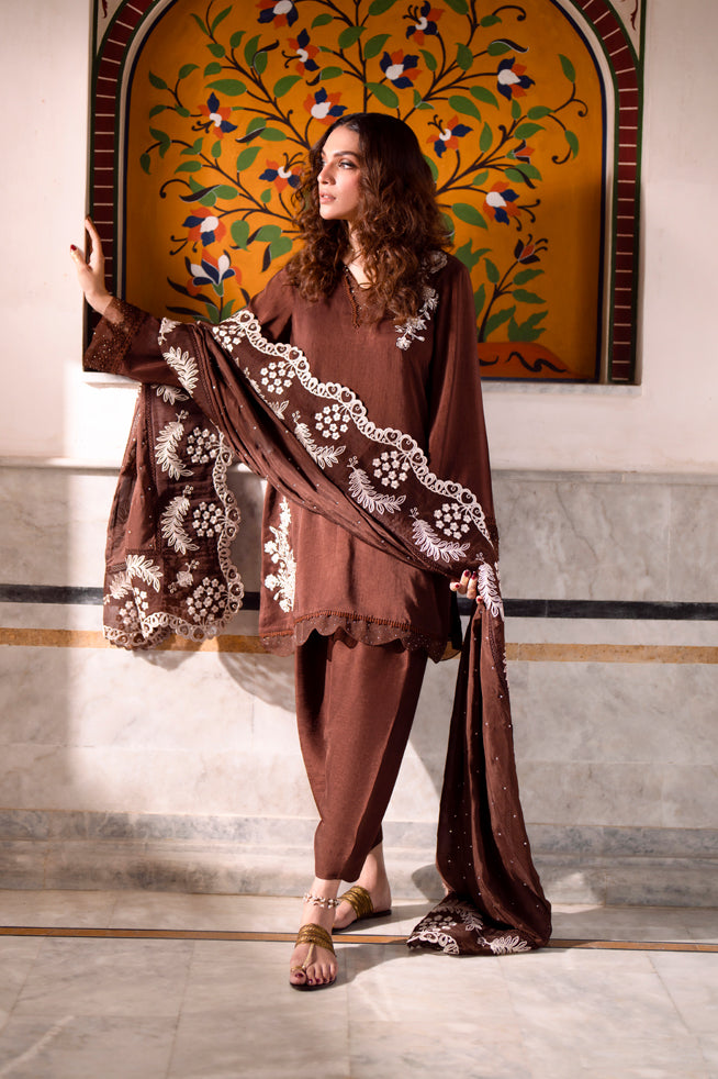 Fozia Khalid | Kahani Silk Luxury Dresses | Raniya - Official Fozia Khalid stockist in UK - Sakeena London