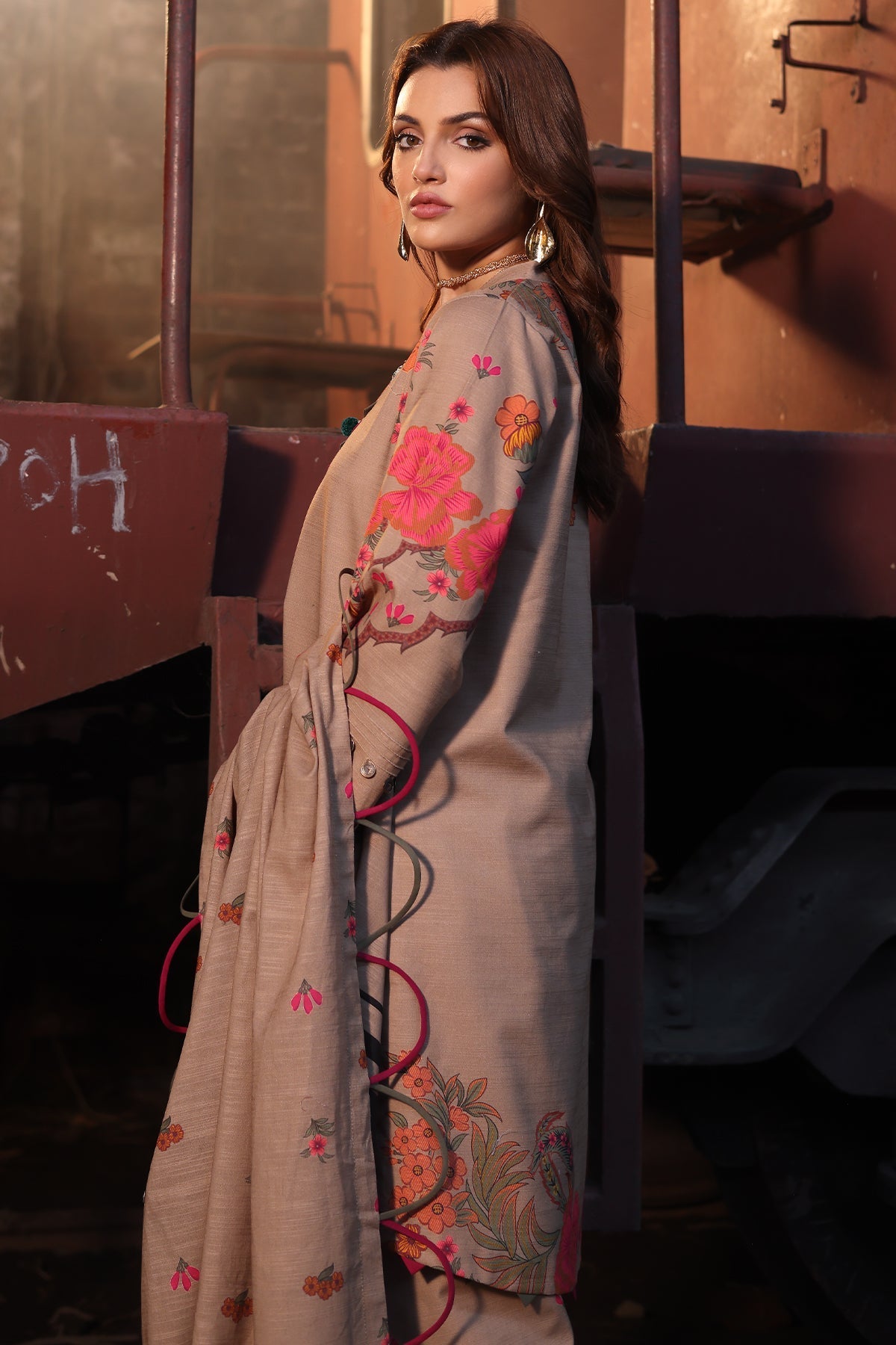 Charizma | Printed Khaddar | CPW4-01 - Official Charizma stockist in UK - Sakeena London
