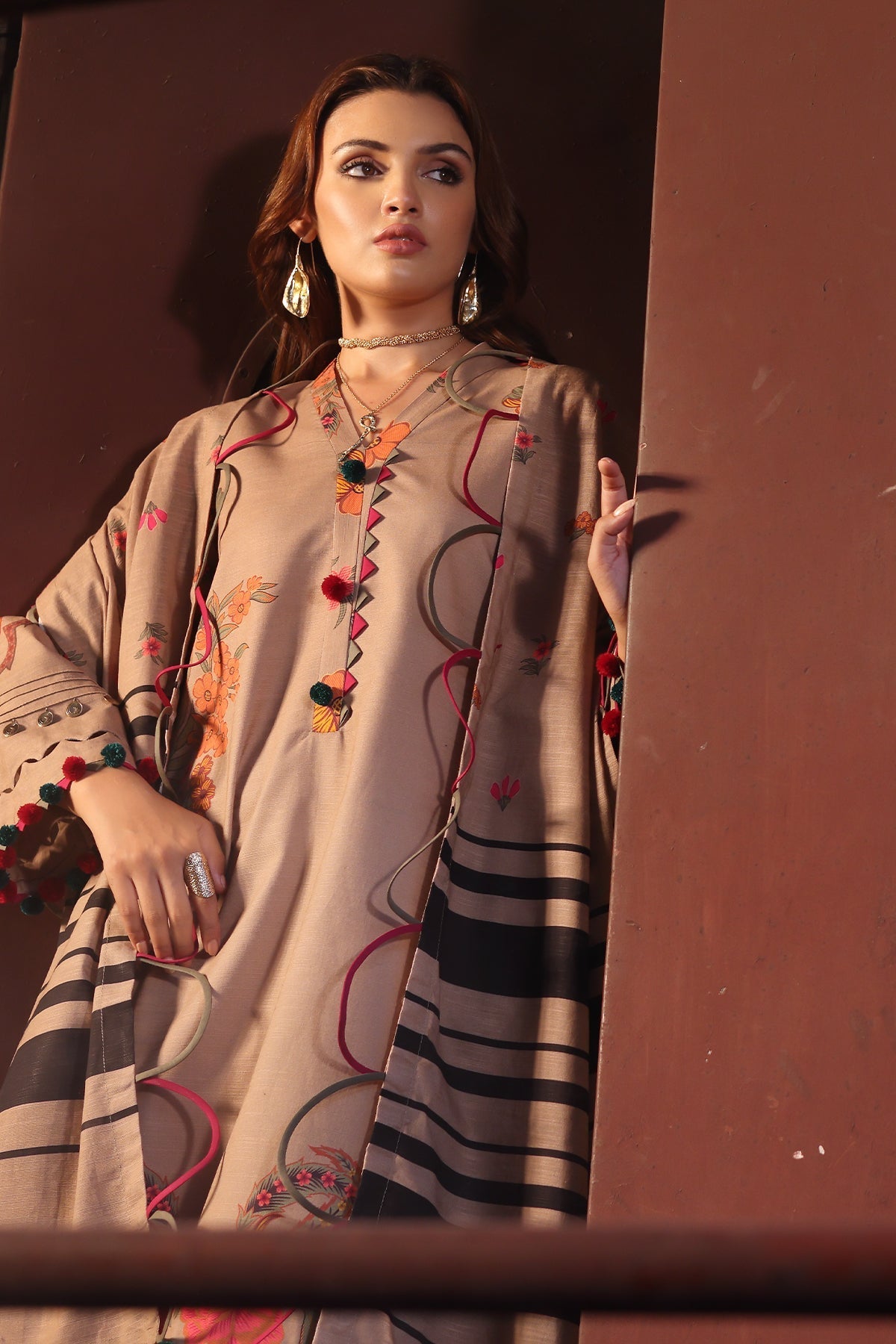 Charizma | Printed Khaddar | CPW4-01 - Official Charizma stockist in UK - Sakeena London