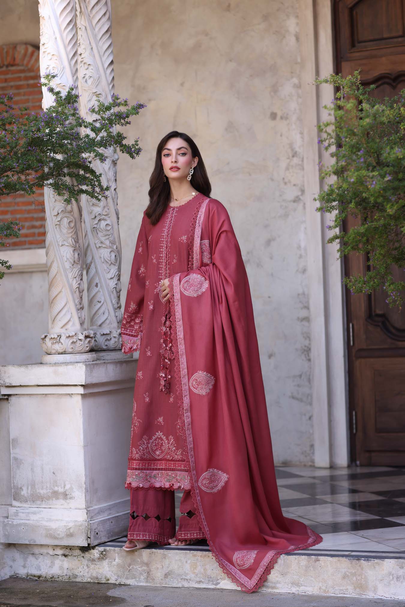 Noor by Saadia Asad | Winter Pashmina 25 | Sienna - Official Noor by Saadia Asad stockist in UK - Sakeena London